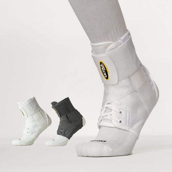 Tobillera Ultra 360 con cordones, soporte ajustable, color blanco