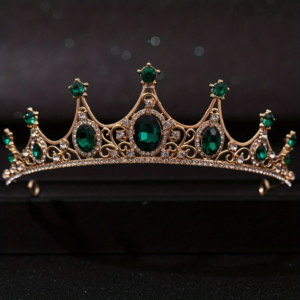 Elegant Vintage Baroque Crystal Tiaras - Perfect for Halloween, Bridal, and Special Occasions