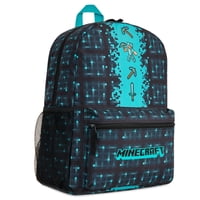 Mochila Escolar Minecraft Kids Con Bolsillo Frontal Azul
