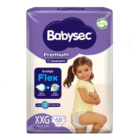 Pañales De Bebé Babysec Premium Xxg