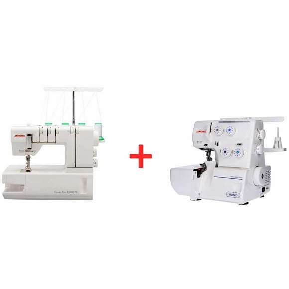 Máquina Overlock 8002D + Colleretera 2000CPX color Blanco