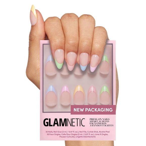 Press On Nails Confeti O Semitransparente Corto Almendra