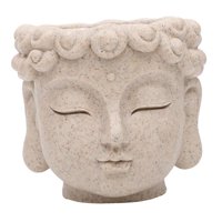 Magideal - Maceta Con Cabeza De Buda, Contenedor De Brochas De Maquillaje, Estatuilla Decorativa Para Plantas De Interior, Florero, Contenedores De Plantas Para Estilo A