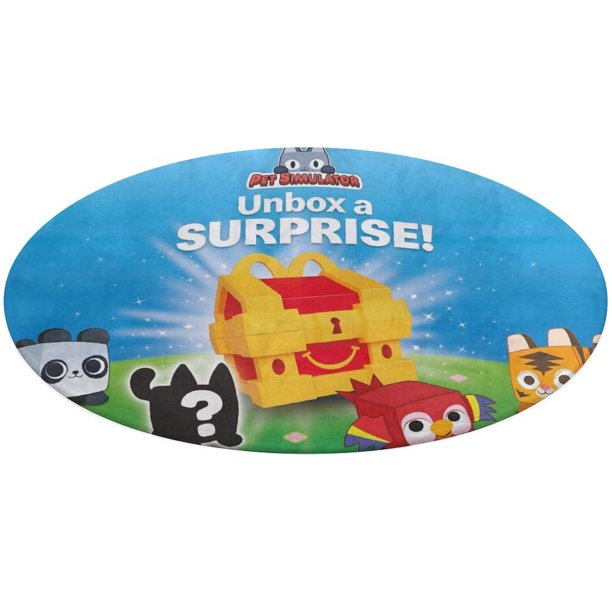 Simulador de Mascotas Alfombra Redonda de Felpa Coral, Antideslizante, No Desprende Pelusas, Lavable y Duradera para Salón, Dormitorio y Habitación de Niños 60cm