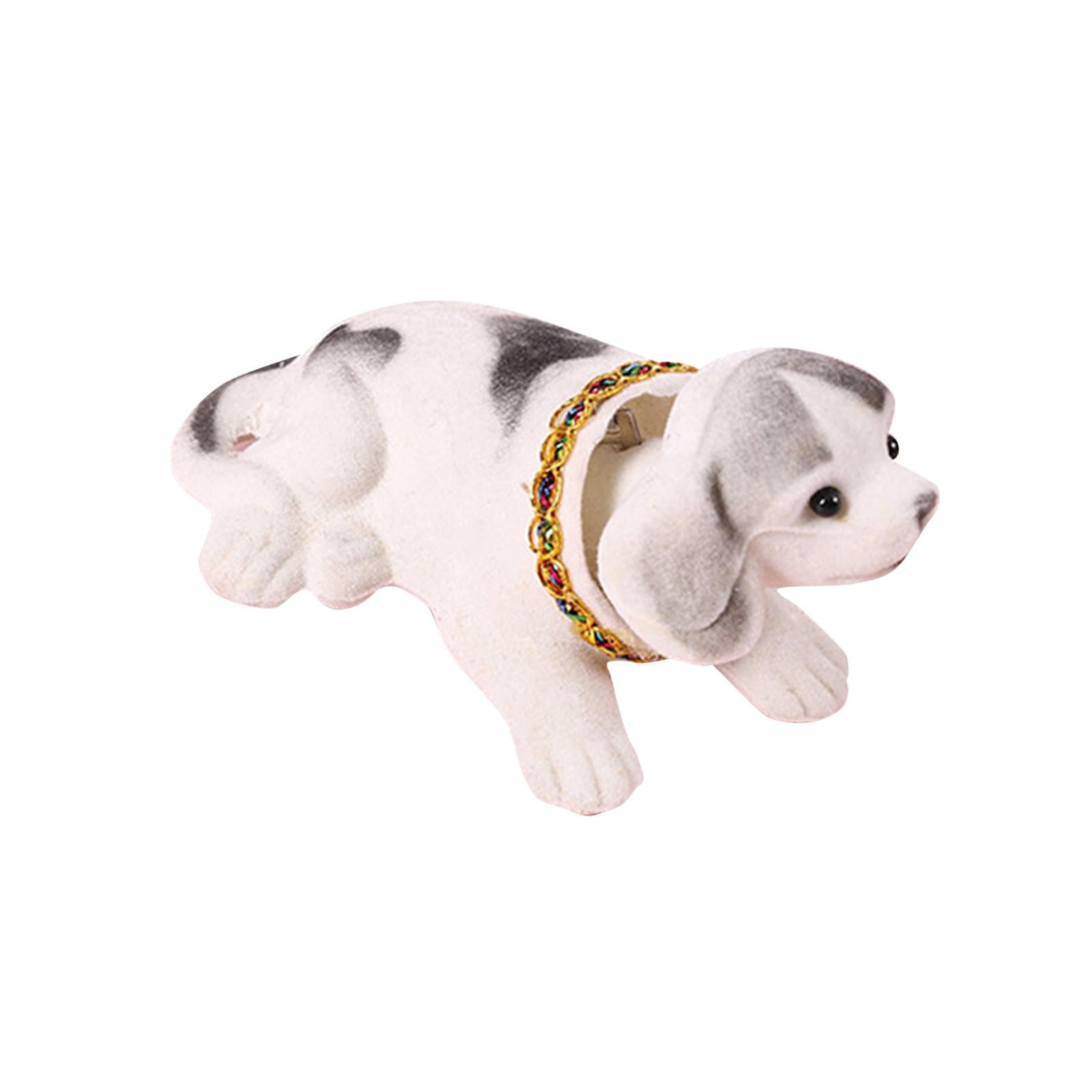 Bothyi - Sacudiendo La Cabeza Perro Coche Adornos Niños Juguete Lindo Para La Decoración De La Oficina De La Habitación Blanco