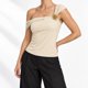thumbnail image 3 of Polera Tendencia Basica Mujer Poliester S/M L/XL Beige, 3 of 8