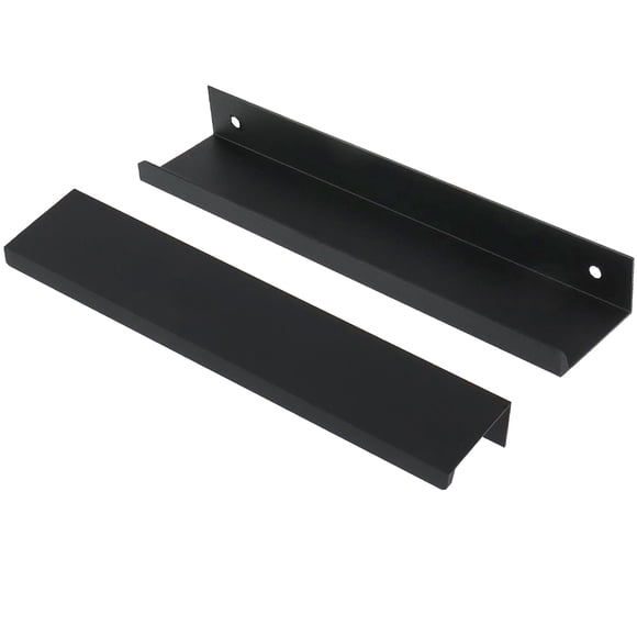 Tiradores Para Gabinete Lc De Aluminio Negro De 15 Cm 6 Piezas