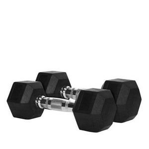 Basko Fitness - Mancuernas Hexagonales De Caucho Par 15 Kg