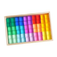 Bothyi - 60 Piezas De Bloques De Cubos Acrílicos, 15 Colores, Juguete Apilable, Cubos De Construcción Arcoíris
