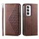thumbnail image 3 of Funda Flip FOXDOCK para OPPO Reno 12 5G , Estilo Billetera con Diseño Rombo, Correa de Mano y Soporte, Uso Diario, 3 of 6