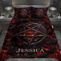 Milsleep - Pentáculo Volcánico - Juego De Edredón Personalizado De Bruja