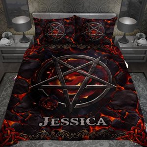 Milsleep - Pentáculo Volcánico - Juego De Edredón Personalizado De Bruja