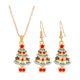 thumbnail image 3 of Juego De Collar Y Pendientes Navideños, Novedad Para Aniversario Festivo, árbol De Año Nuevo, 3 of 5