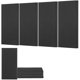 thumbnail image 1 of Paneles acústicos VEVOR 60x30 cm, 5 cm de grosor, paquete de 4, negro, 1 of 9
