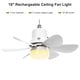 thumbnail image 3 of Luz de Ventilador de Techo Solar Portátil Roodike 18" con Batería, 3 of 8