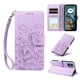 thumbnail image 5 of Funda Cartera para Motorola Moto G05 Perro Cachorro Grabado con Tarjetas Soporte Correa Morado, 5 of 6