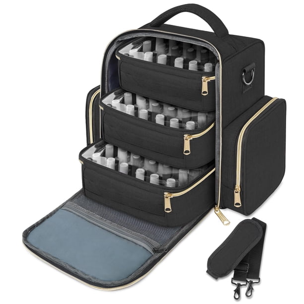El organizador de esmaltes de uñas YOREPEK tiene capacidad para 72 botellas (15 ml) con bolsas