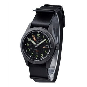 Seiko - Reloj 5 Sports Gmt Field Series Automático Esfera Negra Correa De Cuero Para Hombre Ssk025K1 100M