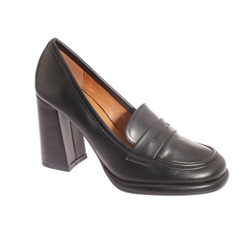 Mocasín Tacón Negro Vía Franca