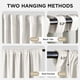 thumbnail image 3 of Cortinas opacas Joydeco de terciopelo blanco, 230 x 229 cm, 2 paneles, 3 of 9