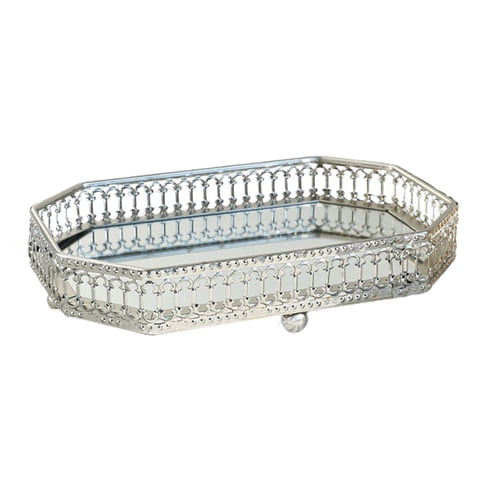 Bothyi - Bandeja De Perfume De Maquillaje Bandeja Organizadora De Baratijas De Joyería Para Tocador Rectángulo S