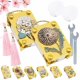 thumbnail image 1 of Mini prensa flores llavero kit completo oro metal miniatura conservación senderismo manualidades, 1 of 4