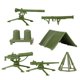 thumbnail image 3 of Juego de 10 piezas de plástico verde Army Camp Accessories BMC Toys, 3 of 6