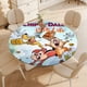 thumbnail image 4 of Chip y Chop: Vida en el parque-theme Fitted Round Tablecloths Elastic Edged Table Covers Waterproof Table Cloth for Kitchen Holiday Party Tables Decor 150cm, 4 of 6