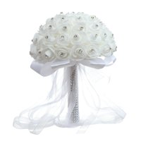 Magideal - Ramo De Flores De Novia, Ramo De Novia De Boda, Ramo Floral Artificial Para Novia, Flores De Imitación, Decoración De Flores De Mano