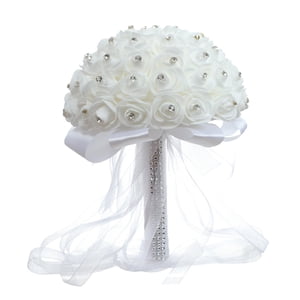Magideal - Ramo De Flores De Novia, Ramo De Novia De Boda, Ramo Floral Artificial Para Novia, Flores De Imitación, Decoración De Flores De Mano