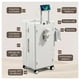 thumbnail image 5 of Maleta Tapa Dura Moderna 57x35x23 cm Porta Vaso USB Blanca, 5 of 8