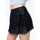 thumbnail image 2 of Jess de Meiko Faldas para Mujer Bailarina Transparente Cintura con Lazo Ribete de Satén Mini Falda Envolvente Negra M, 2 of 6