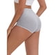 thumbnail image 3 of INSPIRE CHIC Bragas de Algodón de Control de Abdomen de Cintura Alta para Mujer Levantamiento de Glúteos Posparto Talla Grande 5 Paquetes XXL 2 Gris 1 Negro 2 Albaricoque, 3 of 5