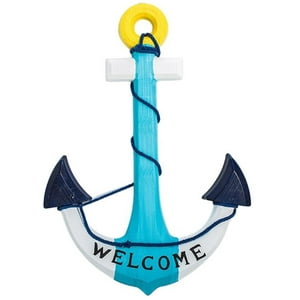 Decostilo - Decoración Marina Ancla Náutica De Madera 62X58Cm