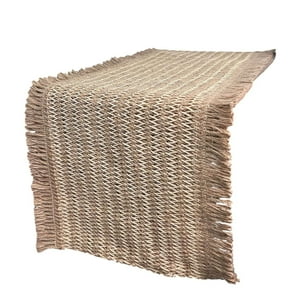 Oem - Mantel Camino De Mesa Rectangular Lino Mimbre 146X31Cm 2