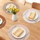thumbnail image 2 of Juego de 4 manteles individuales redondos tejidos para mesa de comedor interior y exterior, mantel de cocina, limpiar con un paño, color caramelo, 13x13 pulgadas, 2 of 5