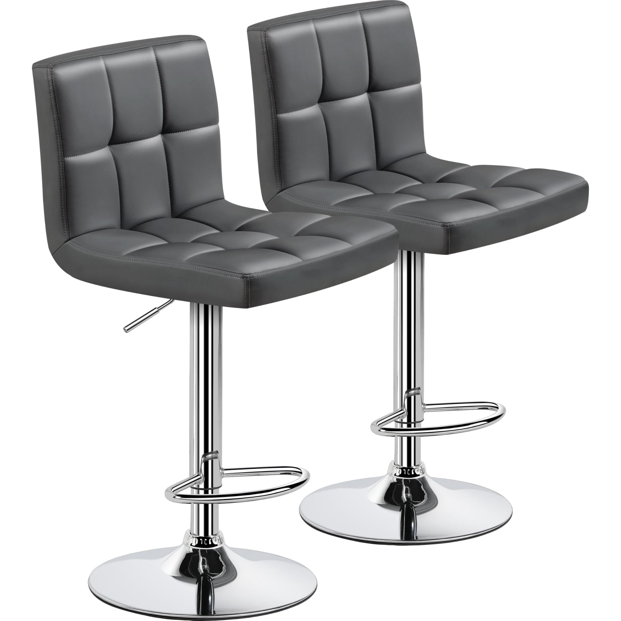 Taburetes De Bar Yaheetech Con Respaldo Ajustable En Altura De 25 A 36 Cm