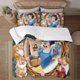 thumbnail image 1 of Snow White And The Seven Dwarfs 3-Piece Bedding Set For Kids Boys Girls Adult Cartoon Warm Cute Fashion Holiday Present Gift Bed Sheets, 1 of 5
