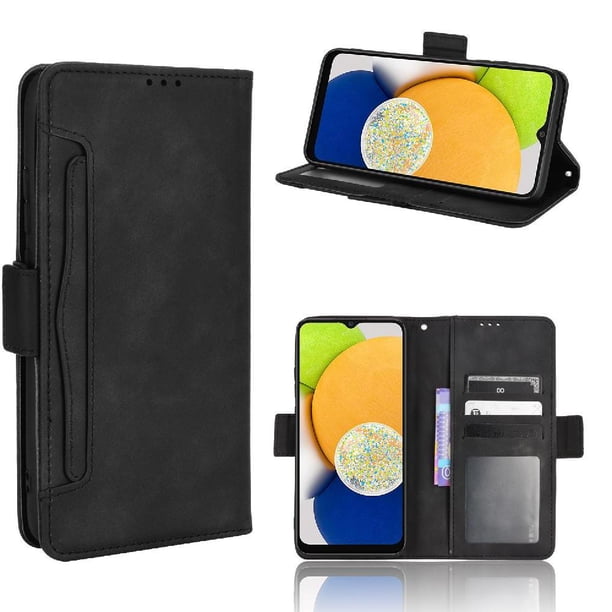 Funda Cartera Magnética para Samsung Galaxy A03- Tarjetero Desmontable, Cuero PU, Soporte