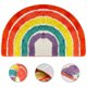 thumbnail image 2 of Alfombra de baño semicircular, arcoíris, antideslizante, semicircular, esponjosa, suave, peluda, para salón, dormitorio, baño, cocina, decoración del hogar (80 x 50 cm), 2 of 8