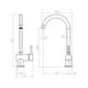 thumbnail image 5 of Monomando Grifo Llave Lavaplatos Fregadero Cento Stretto, 5 of 5