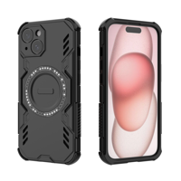 Funda Foxdock Para Iphone 15 , Magnética, Resistente A Golpes, Con Soporte, Unisex, Carga Inalámbrica