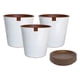 thumbnail image 2 of Set de 3 Macetas Zaia 20 cm Blanco Matte y sus platos, 2 of 3