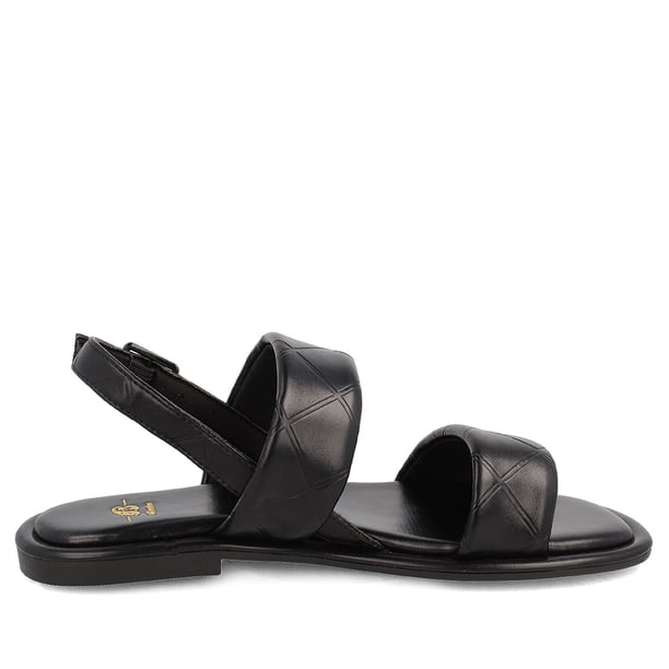 Sandalia Mujer Bata Jane Negro Broche