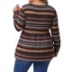 thumbnail image 3 of Agnes Orinda Conjuntos de Halloween para Mujeres Tallas Grandes Tops Babydoll Vintage a Rayas Boho Cuello en V Manga Larga Cintura Elástica Blusa Casual 1X Marrón, 3 of 6