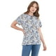 thumbnail image 1 of Polera Mujer Escote Cut Out Piping Navy Print Corona, 1 of 5