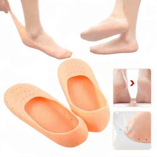 Medias Protectoras Plantillas De Pies De Silicona Hidratante Color Nude Tamaño De La Plantilla Unico