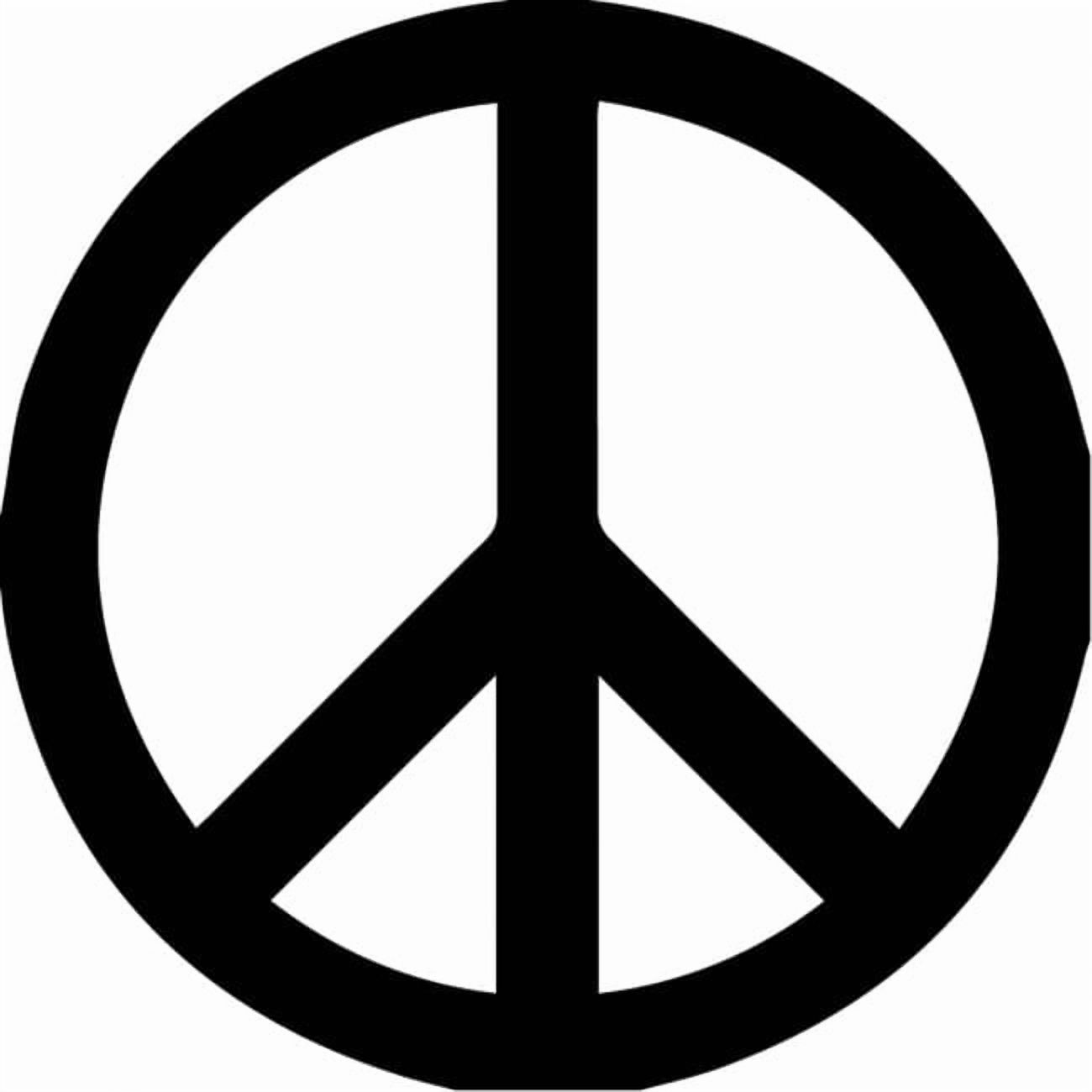 Rienda Libre Graphics - Decomural Peace Sign Hippie Simple Ws-33465