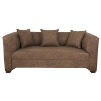 Muebles América - Sofá Metro 3 Cuerpos Cuero Auris Café