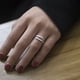 thumbnail image 3 of Anillo Abrazo Plata real Sterlina 925 abrazo amor joyeria fina retro anillo de moda, 3 of 3